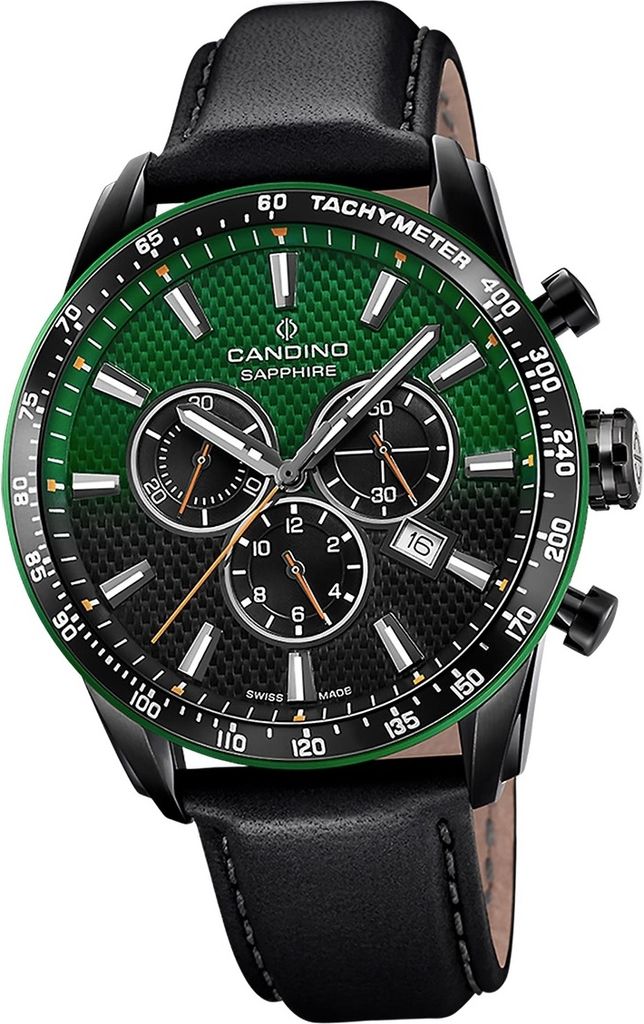 Candino Herren Uhr Chronograph Sport Leder Armbanduhr Sport Produktbild 