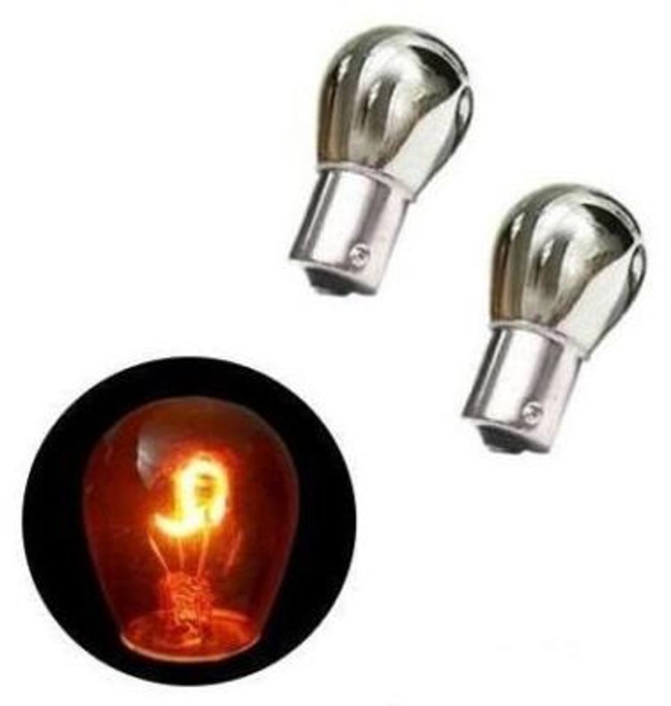 Lot de 2 ampoules argentées chromées à lumière Image du produit 