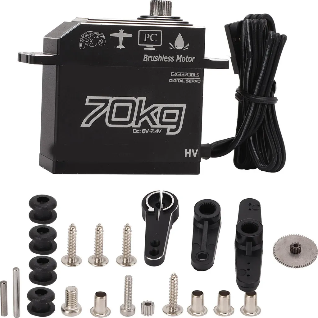 Servo de Direction Étanche IP67 70kg pour Voiture RC SCX10 GX3370BLS