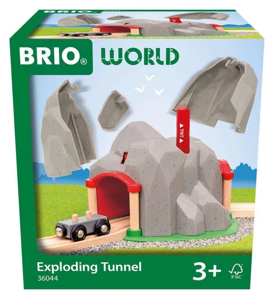 Tunnel avec fonction d'explosion BRIO pour animer les circuits 63604400 - 4