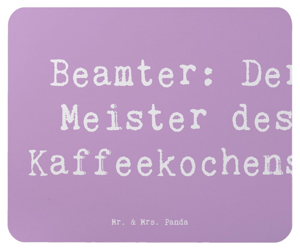 Mr. & Mrs. Panda Mauspad Spruch Beamter Kaffeemeister - Produktbild 