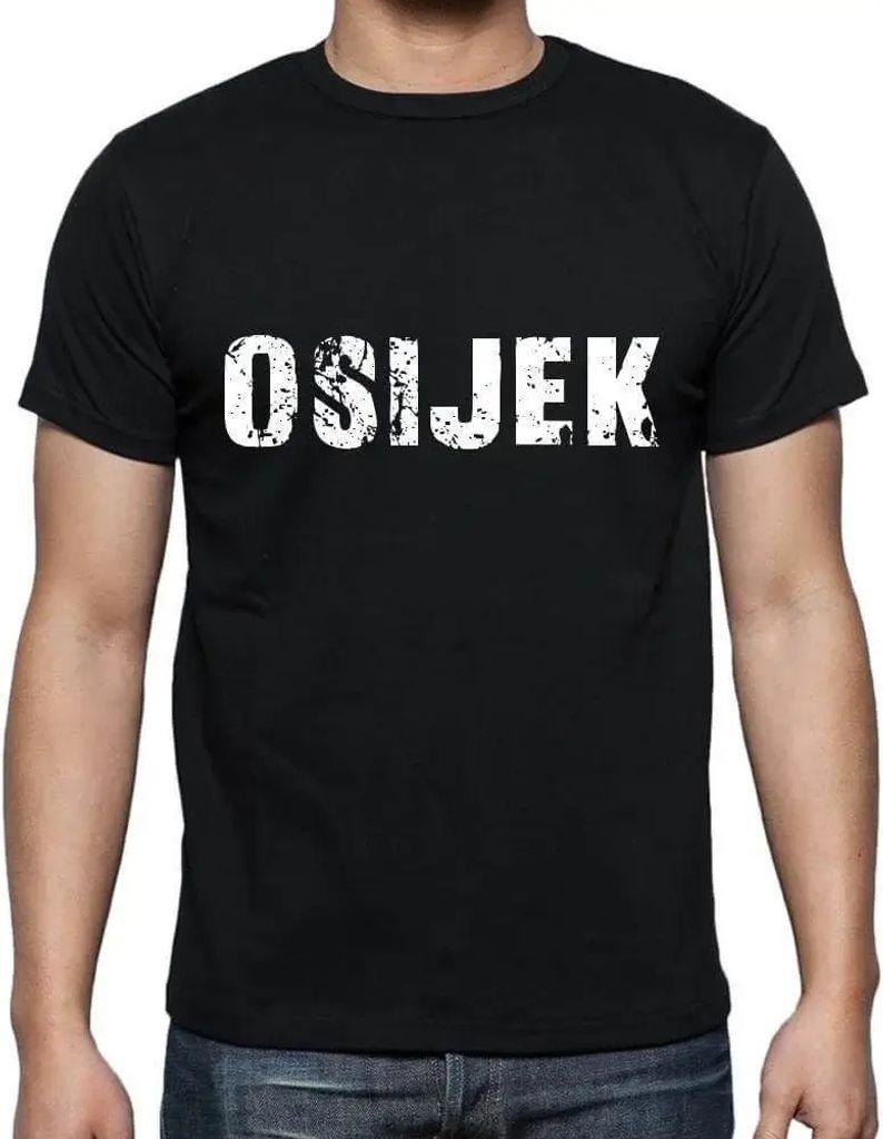 Herren Grafik T-Shirt Osijek Öko-Verantwortlich Vintage Jahrgang Kurzarm Lustige Druck Geburtstag Geschenk Mann
