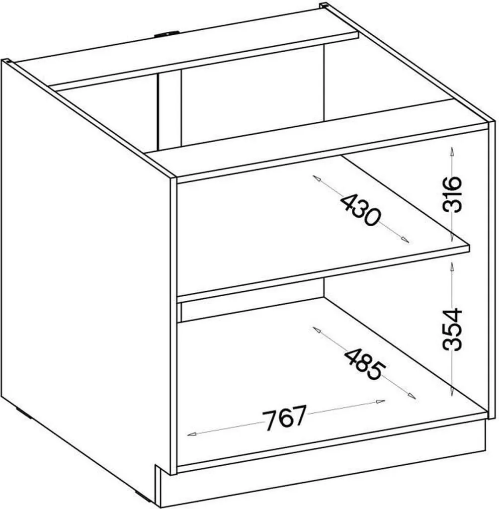 Rangement bas compact 80 cm chêne/noir mat pour optimiser vos petits espaces - 4