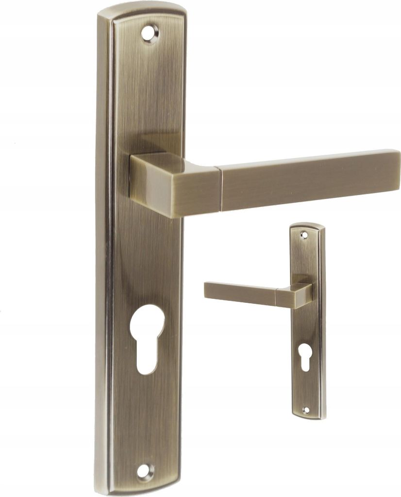 Türdrücker Türbeschlag FEINZ Set BRAVO - 72 mm - Patina - Hochwertige Verarbeitung - Elegantes Design