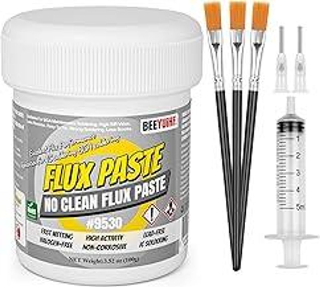BEEYUIHF No Clean Lötpaste Flussmittel, BGA Löt Flussmittelpaste, Elektronik Flussmittel Pasten für BGA/IC/CPU/PCB/SMD Lötzinn (5.15oz/146g)