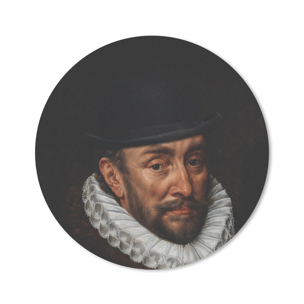 MuchoWow Mauspad Mousepad Wilhelm von Oranien - Kunst - Hut 50x50 cm - Mousepads - Maus Mat - Pad - Mausunterlage - Vinyl