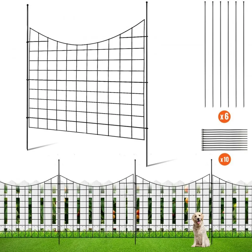Recinzione in Metallo per Cani e Giardino | Acciaio 75x93cm Set 5