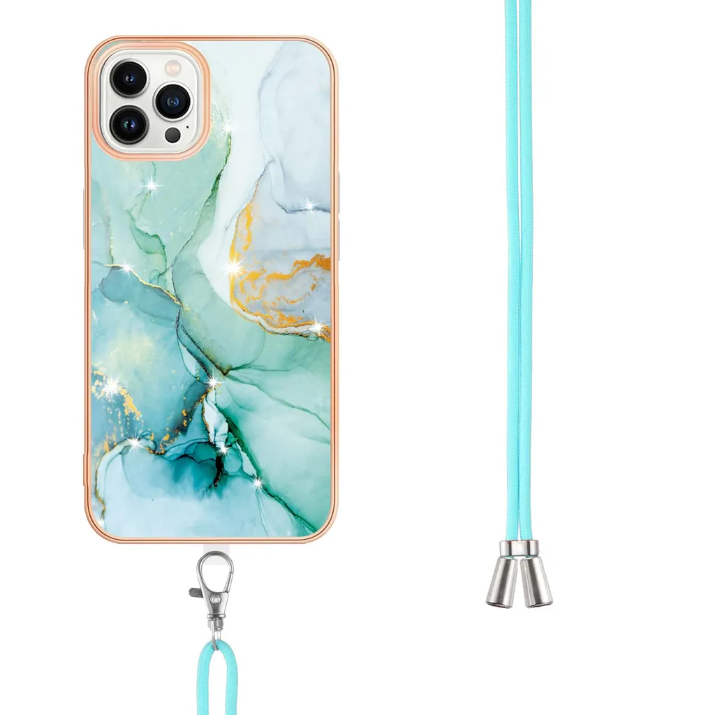 Custodia VooDirop Per IPhone 15 Pro Con Tracolla In Silicone – Colore Verde Notte, A Mani Libere - 2