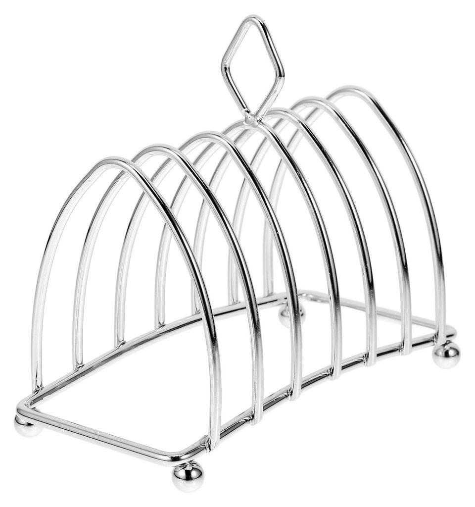 Edelstahl-Toasthalter mit Tragegriff Multifunktionaler Brotständer für Haushalt und Partys Platzsparender Toast Organizer für Küche und Tisch