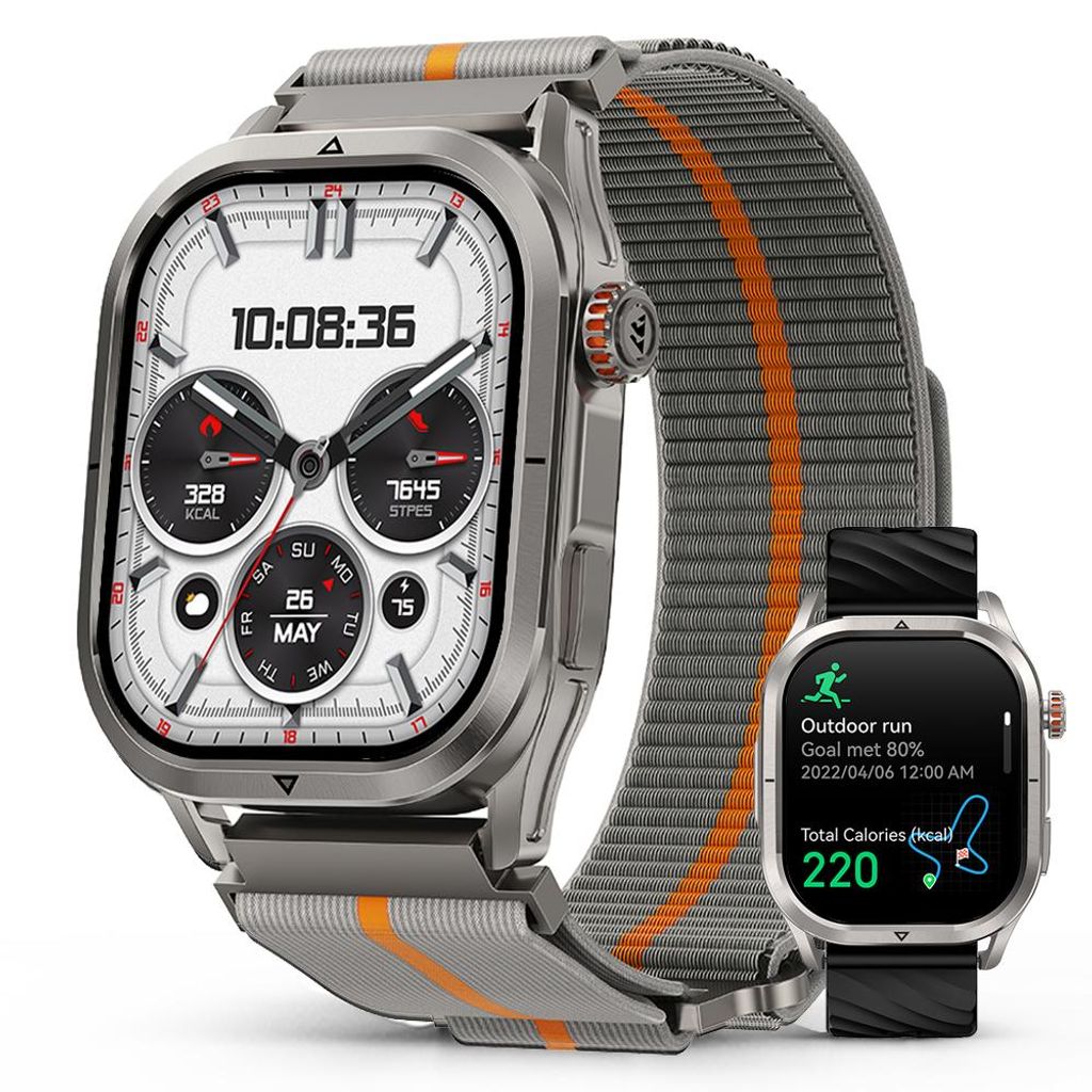 2025 KOSPET MAGIC P10 Smartwatch Herren Smartwatch Damen mit GPS, 50 Tagen Akkulaufzeit, 1,96-Zoll-AMOLED-Display, 5 ATM Wasserdicht mit Android IOS