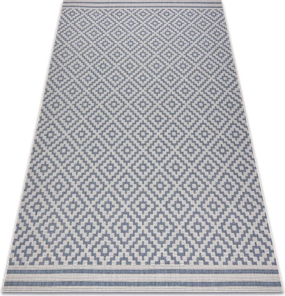 Tapis de salon tissage plat gris 140x200 cm effet corde sisal