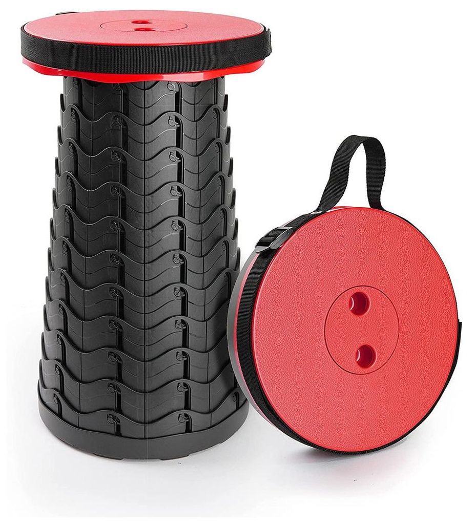 Dönges Teleskophocker, Traglast 180 kg, rot/schwarz (Stuhl Produktbild 