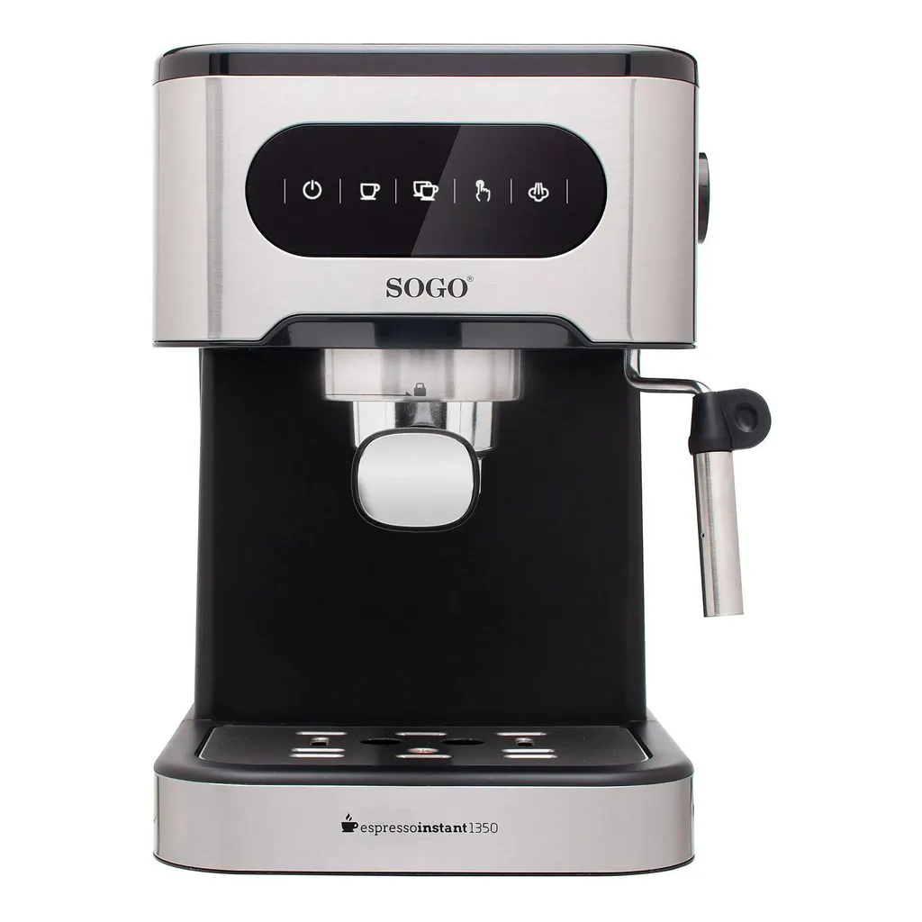 Machine à espresso Sogo CAF-SS-5667 Noir et Inox - 1350W et 1,5L