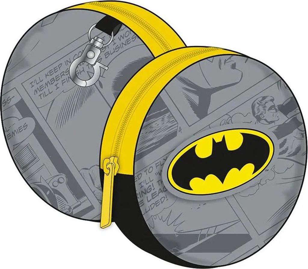 Batman portemonnee, 9x9x2 cm, grijs, grijs, one size Productafbeelding 