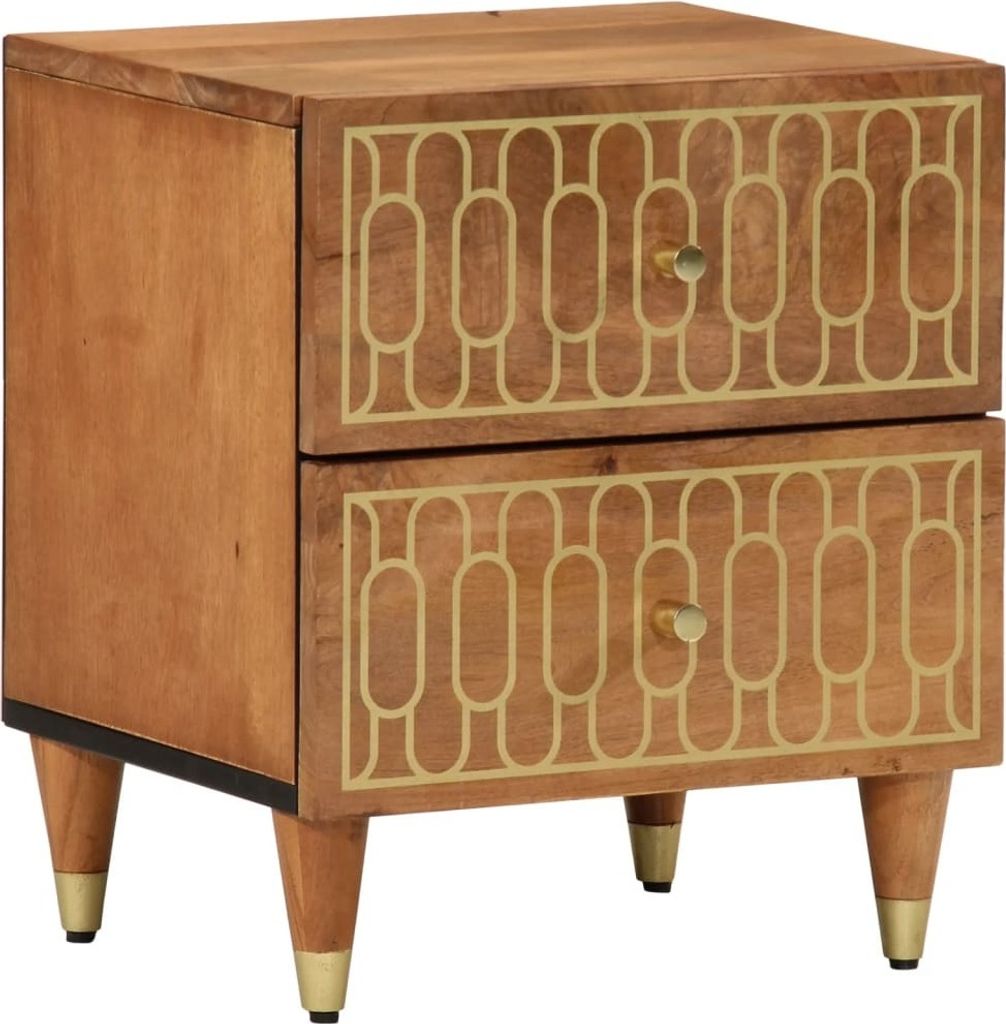 Nachttisch 40x33x46 cm Massivholz Mango