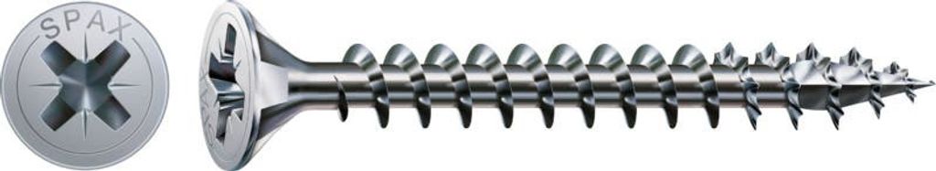 Universalschraube, 3,5 x 40 mm, 360 Stück, Vollgewinde, Senkkopf, Kreuzschlitz Z2, 4CUT, WIROX - 8000000287015