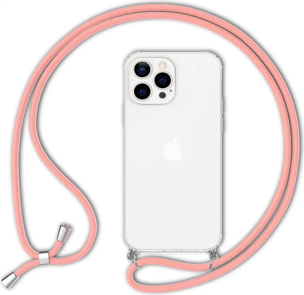 Custodia NALIA con catena per iPhone 13 Pro Max Rosa - 1