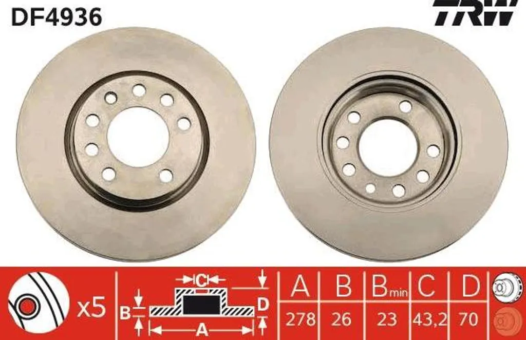 Supprimer vibrations freinage Corsa D via disque de frein TRW DF4936