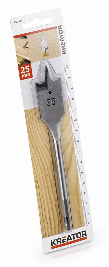 Holzbohrerspitze Flach Länge 152 mm Durchmesser 25 mm - Kreator