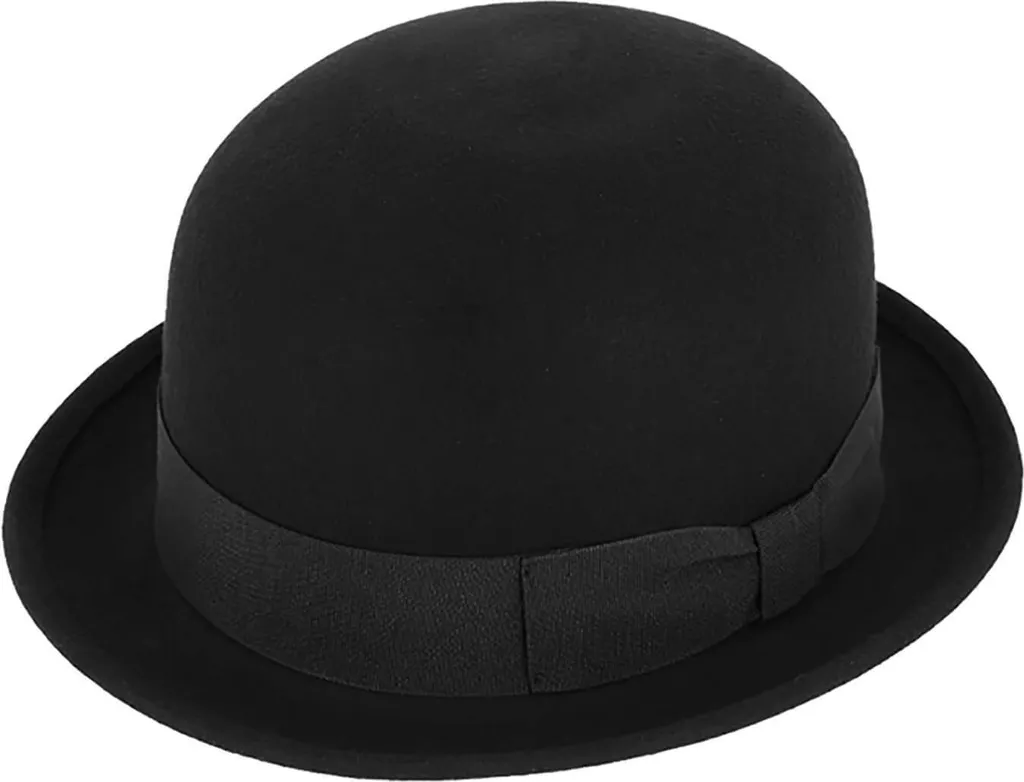 Cappello Fiebig in feltro di lana melone con nastro in gros grain nero taglia 55