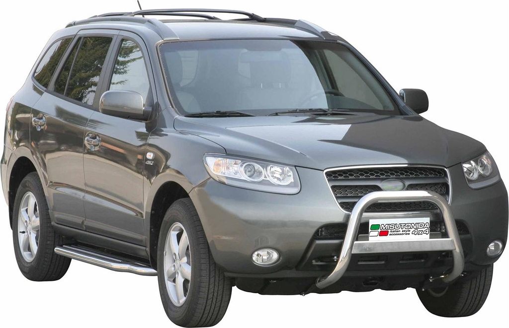 Frontbügel Frontschutzbügel für Hyundai Santa Fe 2006-2009 ø63mm Stahl Silber