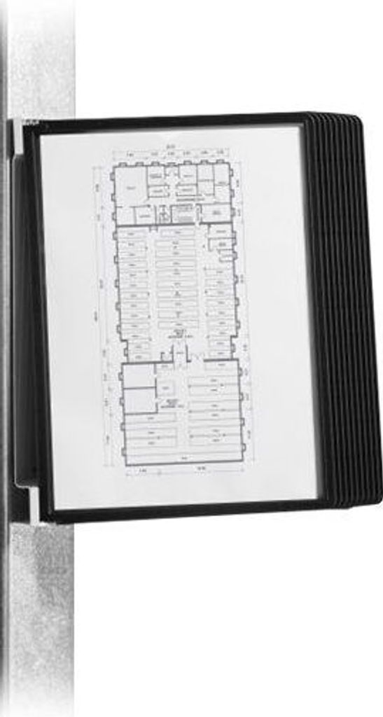 DURABLE SichttafelwandhalterVarioMagnetWall 10 Sichtt. schw Produktbild 