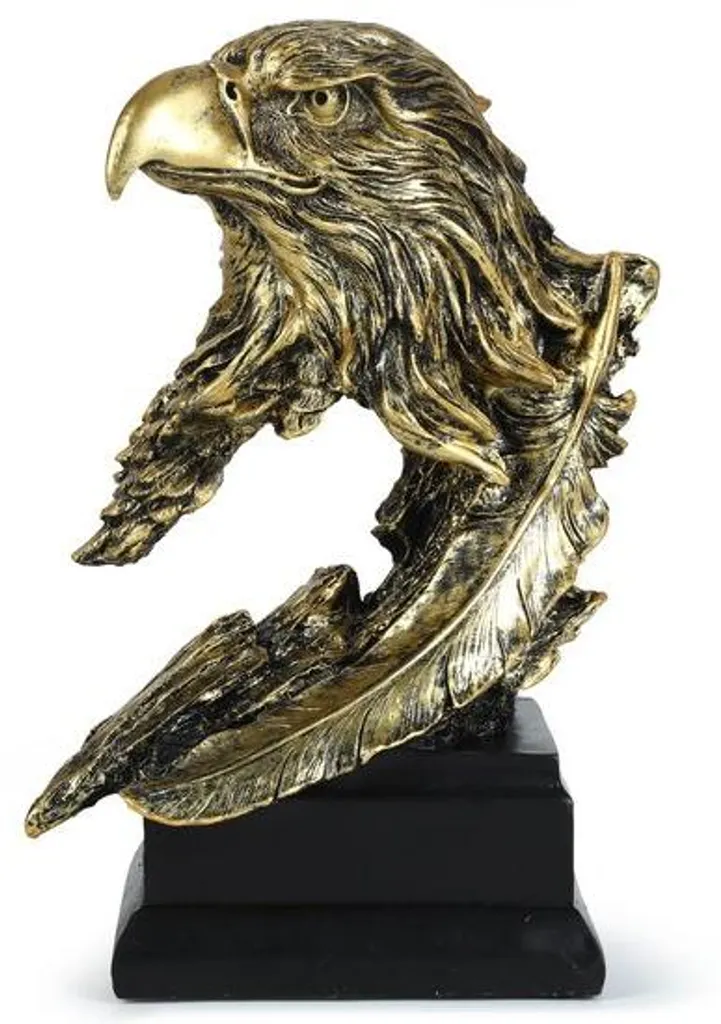 Aigle Impérial en Pierre Dorée - Emblème National USA pour Intérieur