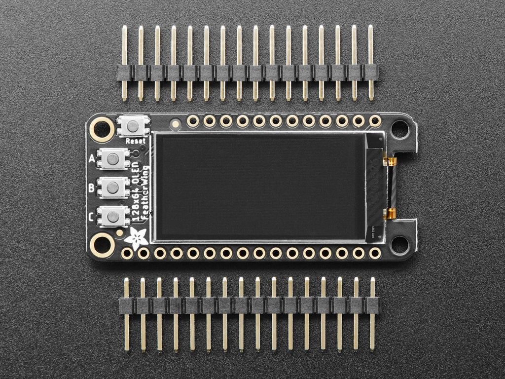 Adafruit FeatherWing OLED - 128x64 OLED Add-on für Feather Produktbild 