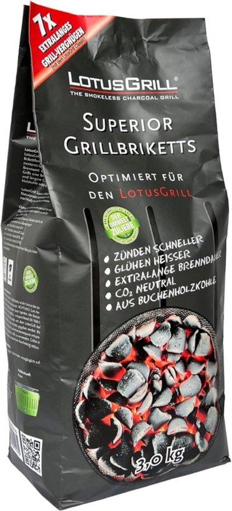 Buchenholz BBQ Briketten 3kg schnellaufheizend