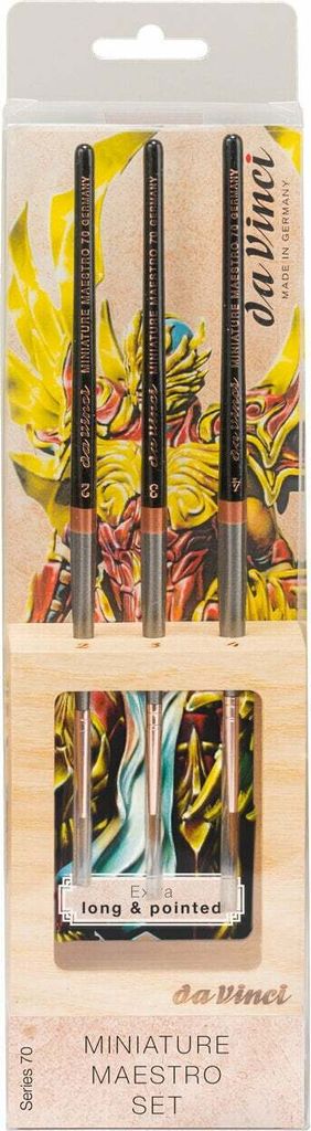 Da Vinci Miniature Maestro Set Zestaw okrągłych pędzli 3 Zdjęcie produktu 