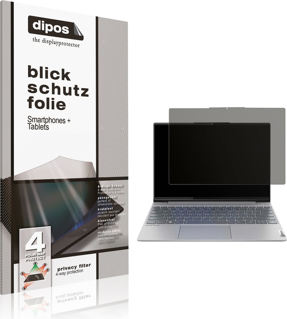 Blickschutzfolie für Lenovo ThinkBook 13x Gen 2 13.3 Zoll matt Schutzfolie Folie Display Schutz dipos