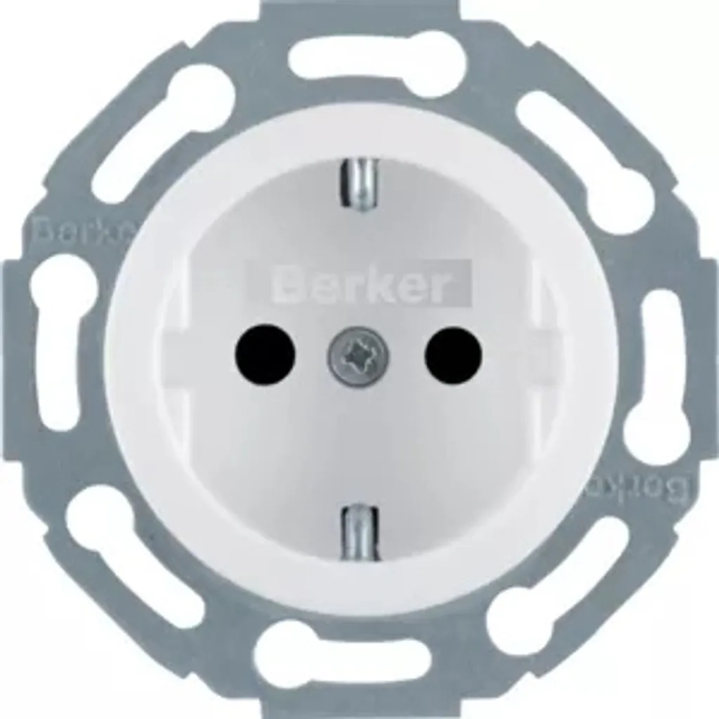 Prise de courant 1 poste blanc polaire brillant - Socket 4755 Schneider