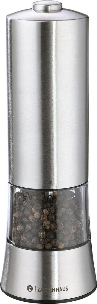 Zassenhaus Pfeffermühle GERA USB elektrisch 18 cm Edelstahl Produktbild 