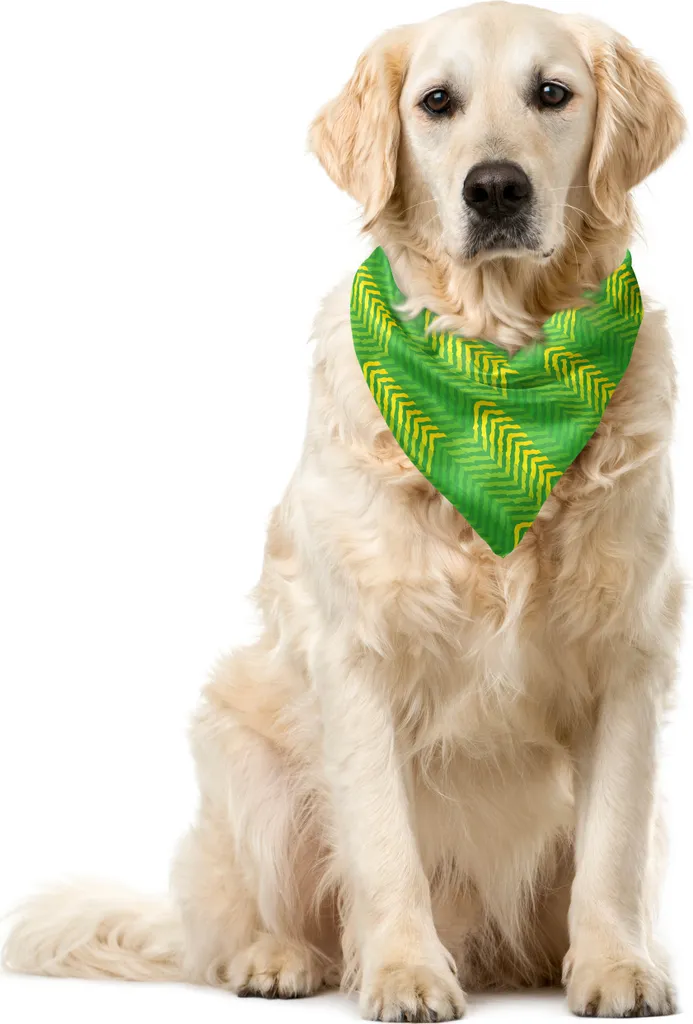 Bandana Cane Design Bosco ABAKUHAUS 40x40 - Giallo e Verde Lime
