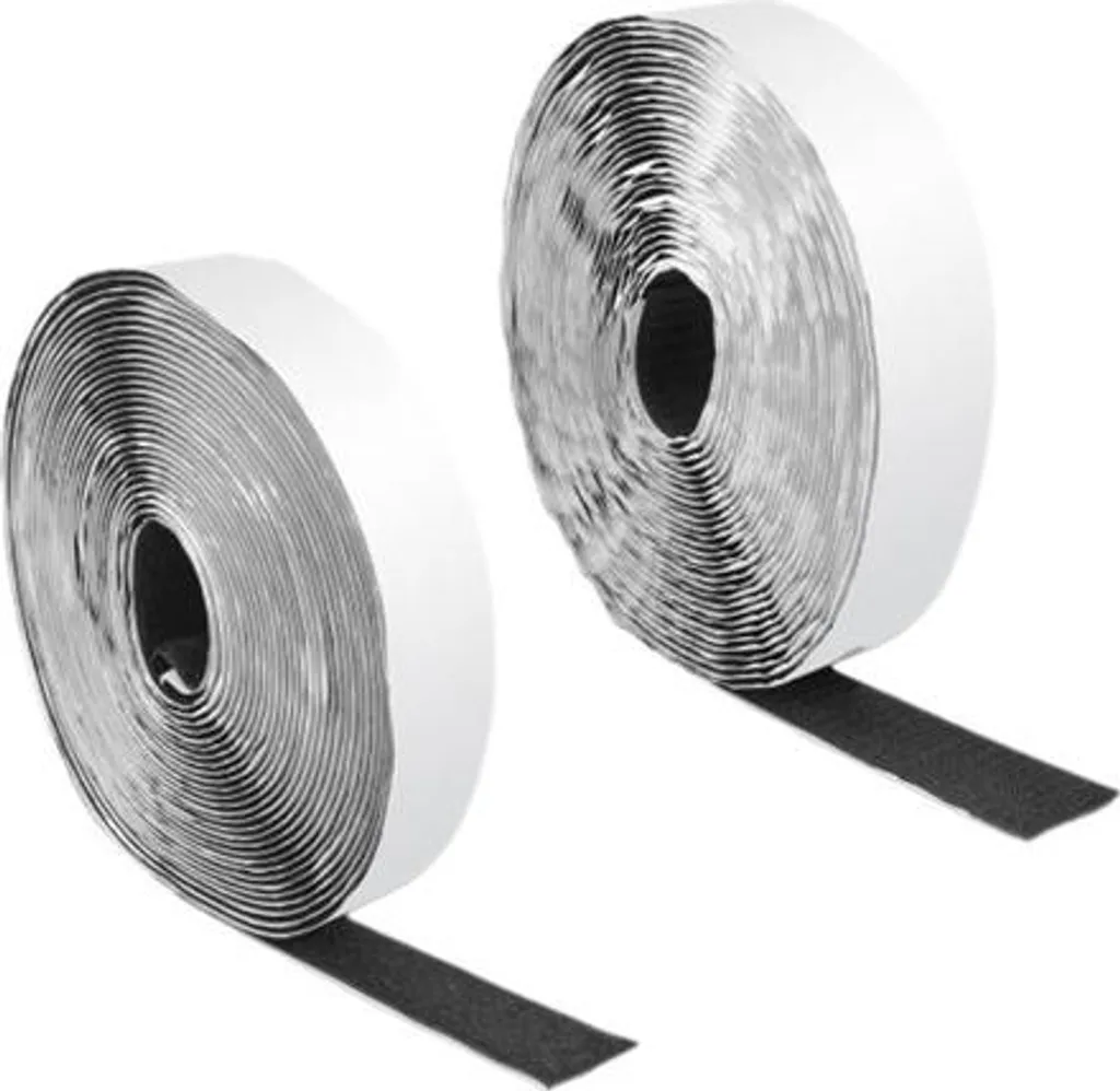 Scratch Adhésif 10m x 25mm Noir pour Gestion Câbles et Fixation Objets