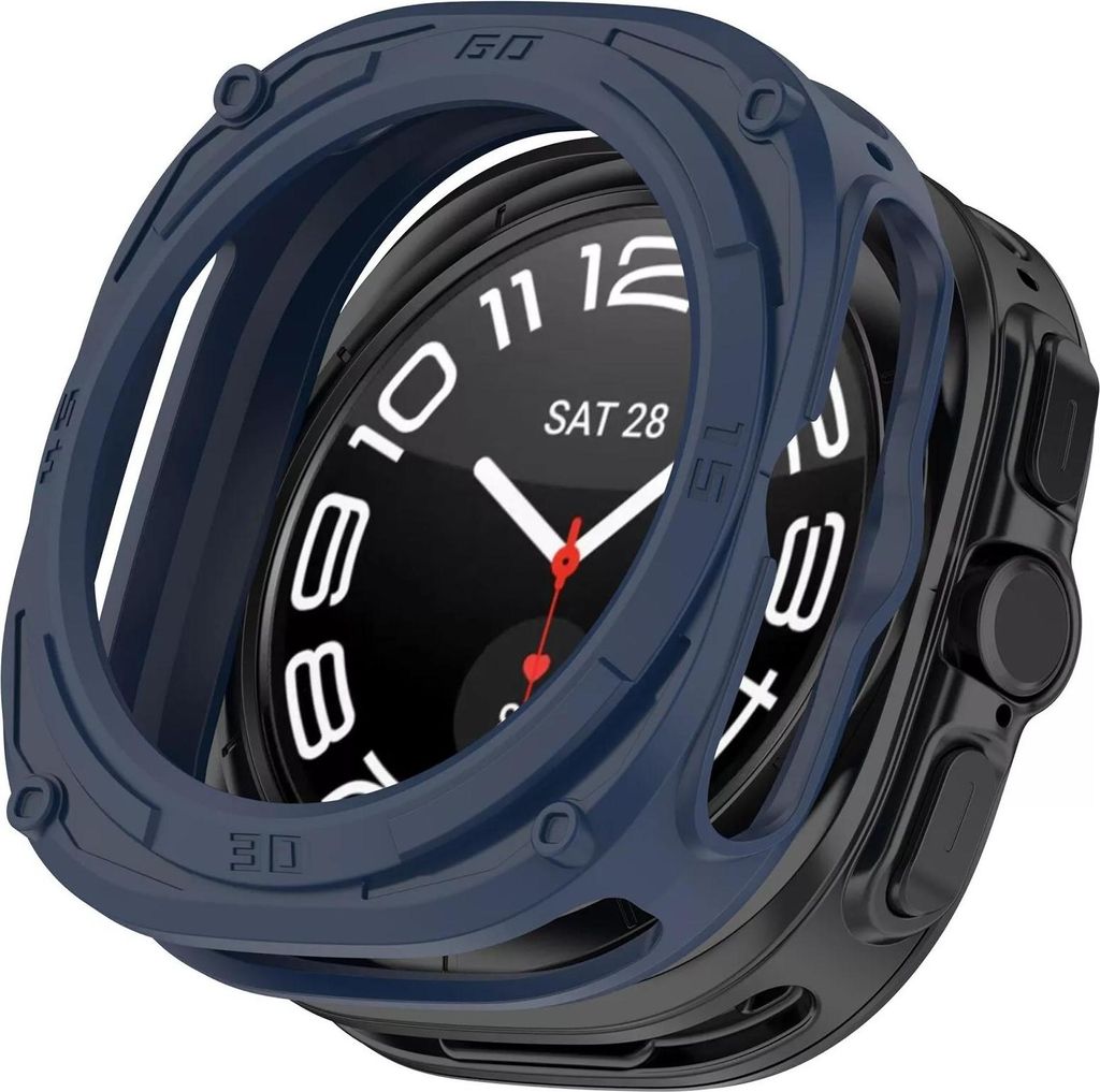Strap-it Stoßabsorbierende robuste TPU Hülle / Schutzhülle - passend für Samsung Galaxy Watch Ultra / Ultra 2025 47mm (blau)