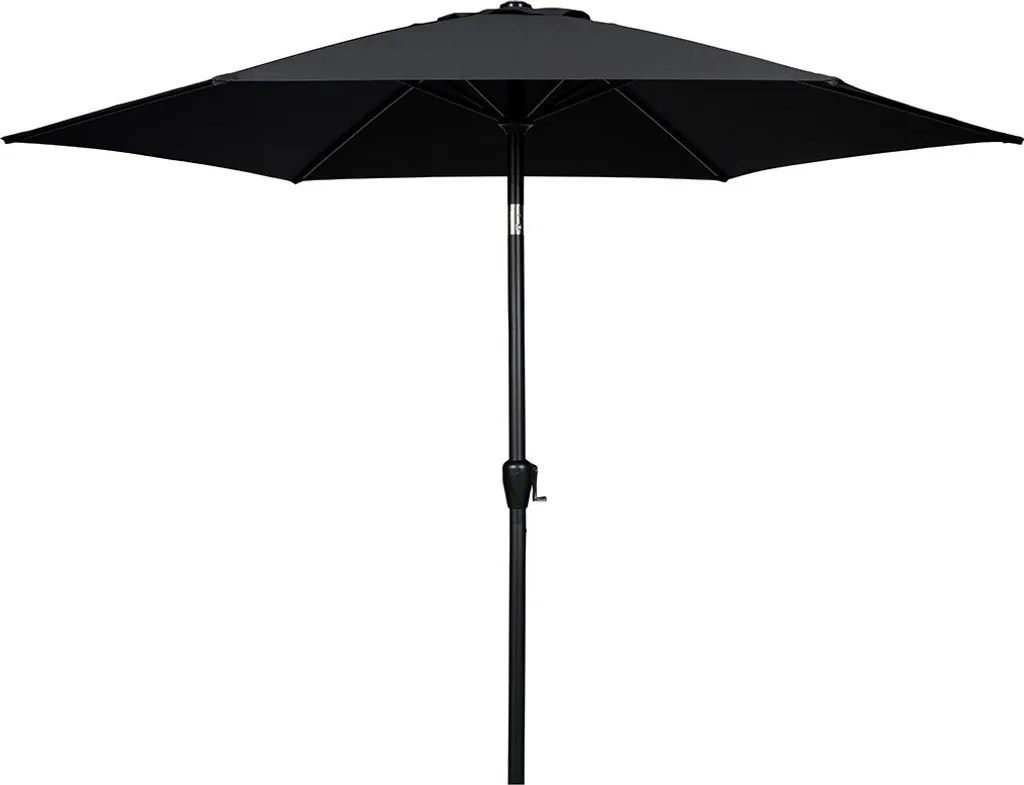 Parasol Joakim noir ø3m contre la chaleur - Protection UV et ombre durable
