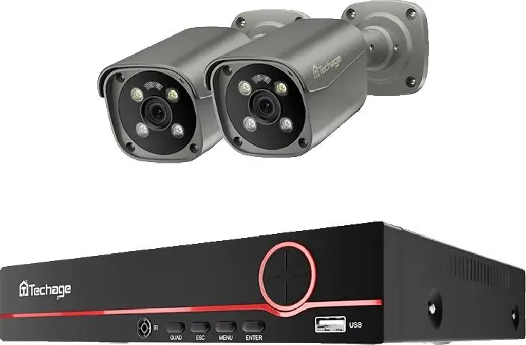 Système de sécurité pour maison 8MP - Pack 2 caméras avec NVR 3To