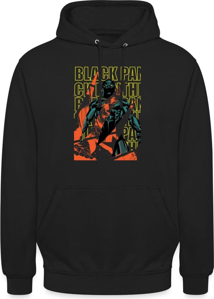 Spreadshirt Avengers Superheld Black Panther Uni Hoodie, 4XL, Schwarz