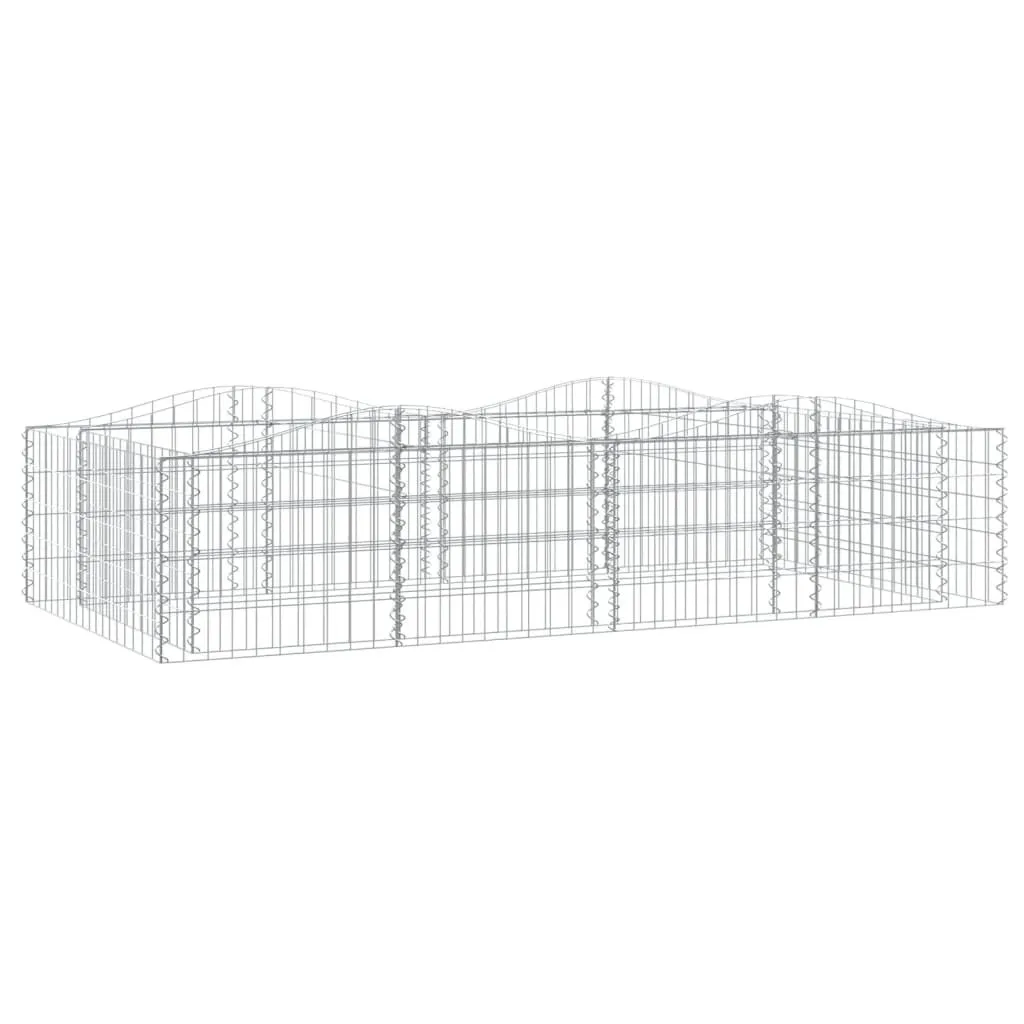Lit surélevé gabion anti-corrosion 200x100x50 cm avec arche de soutien
