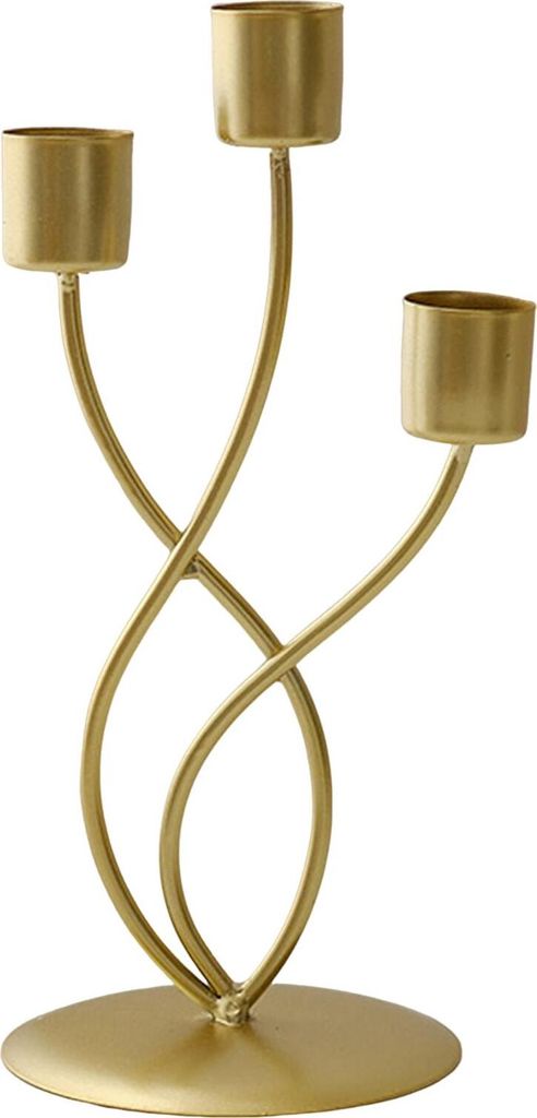 Kegelkerzenhalter, gebogener Kerzenhalter aus Metall, Tischdekoration, konischer Stumpenkerzenhalter für die festliche Hochzeitsdekoration