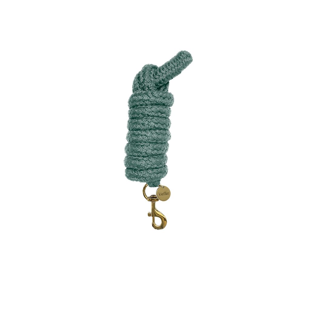 Kieffer Führstrick für Pferde, Satin Shine, 2 m - Drehkarabiner, Mint