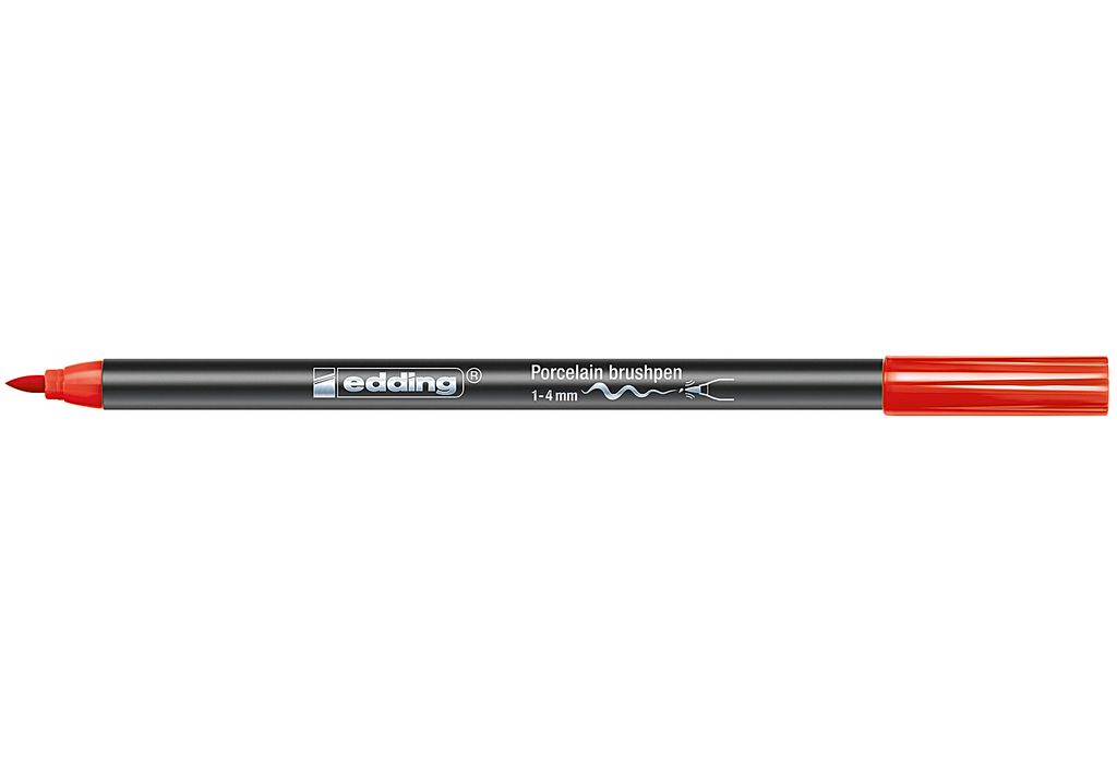 edding 4200 Porseleinpenseelstift, rood Productafbeelding 