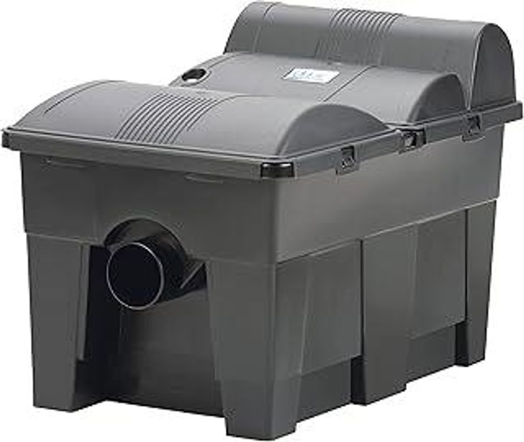 OASE 57377 Durchlauffilter BioSmart UVC 16000 geeignet für Teiche bis 16 m³, Filtersystem, Filterset inkl Filtermaterial und UVC Klärer, Schwarz