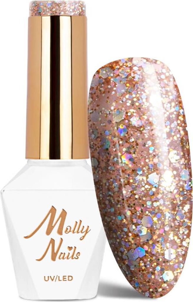 Molly Nails Queens Of Life Rose Gold HEMA/Di-HEMA-freier Hybrid-Nagellack, 8 g, Nr. 33
