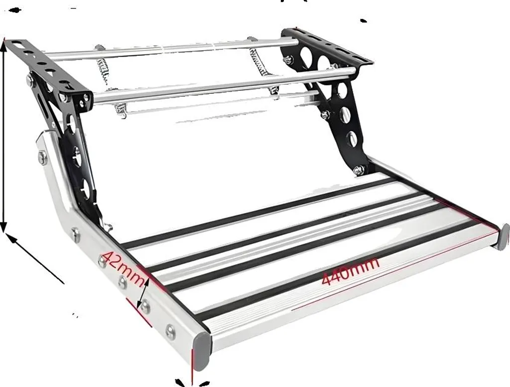 Échelle pliante antidérapante aluminium argenté pour éviter les chutes