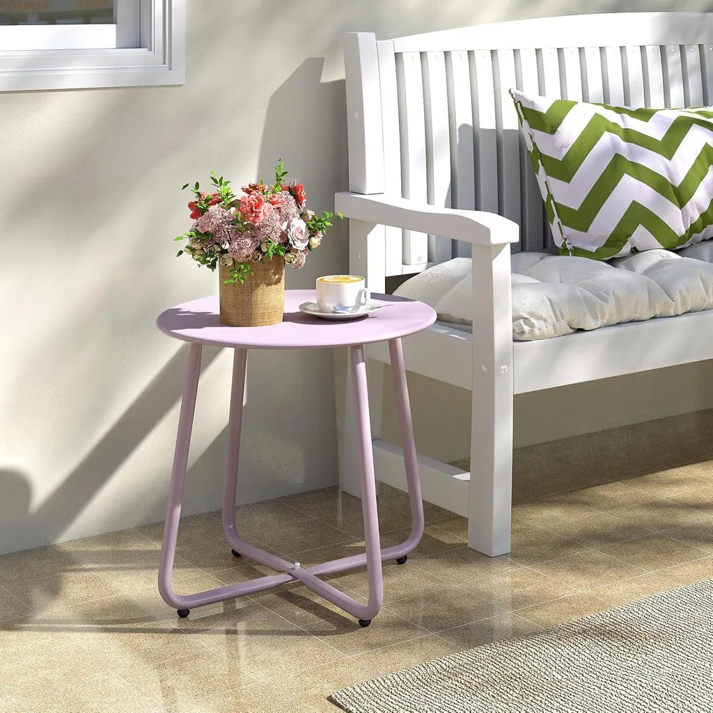 Table extérieure résistante aux intempéries - Métal traité 60cm