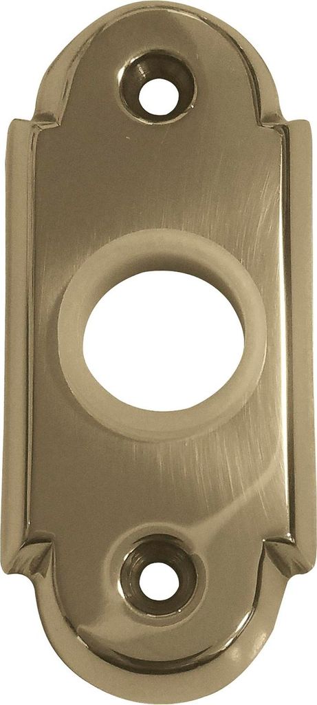 Drückerrosette WG oval, 32 x 74 x 16 mm, Messing poliert, 1 Stück | Zubehör Türbeschläge