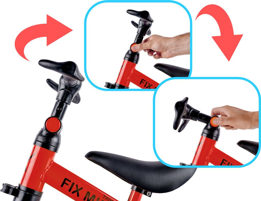 Trike Fix Mini běžecká tříkolka 3v1 s pedály červená Obrázek produktu 5