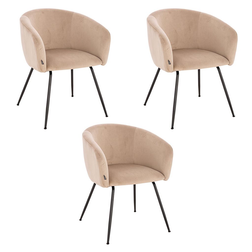 HOME DELUXE - Chaise rembourrée ARIA - 3 pièces, couleur : Image du produit 